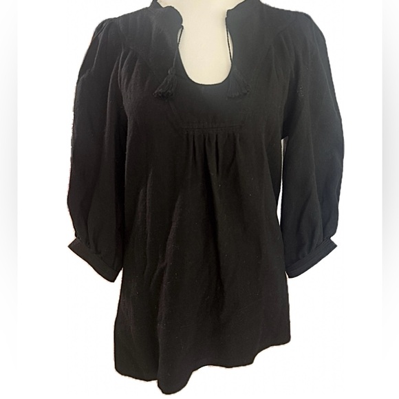 Isabel Marant Etoile Wool 3/4 Sleeve Asymmetric Hem Painter Top 2 S / XS - Picture 1 of 10